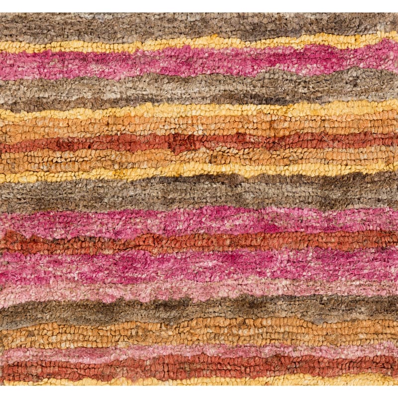 Hand-Woven Jeff Stripe Jute Area Rug
