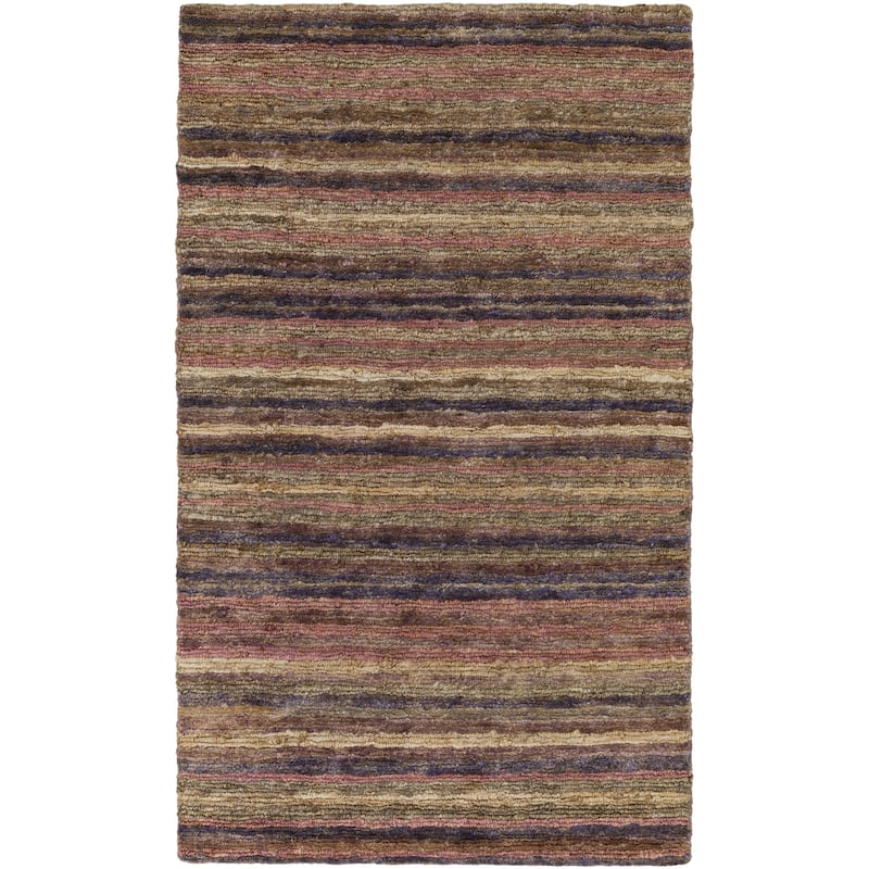 Hand-Woven Jeff Stripe Jute Area Rug