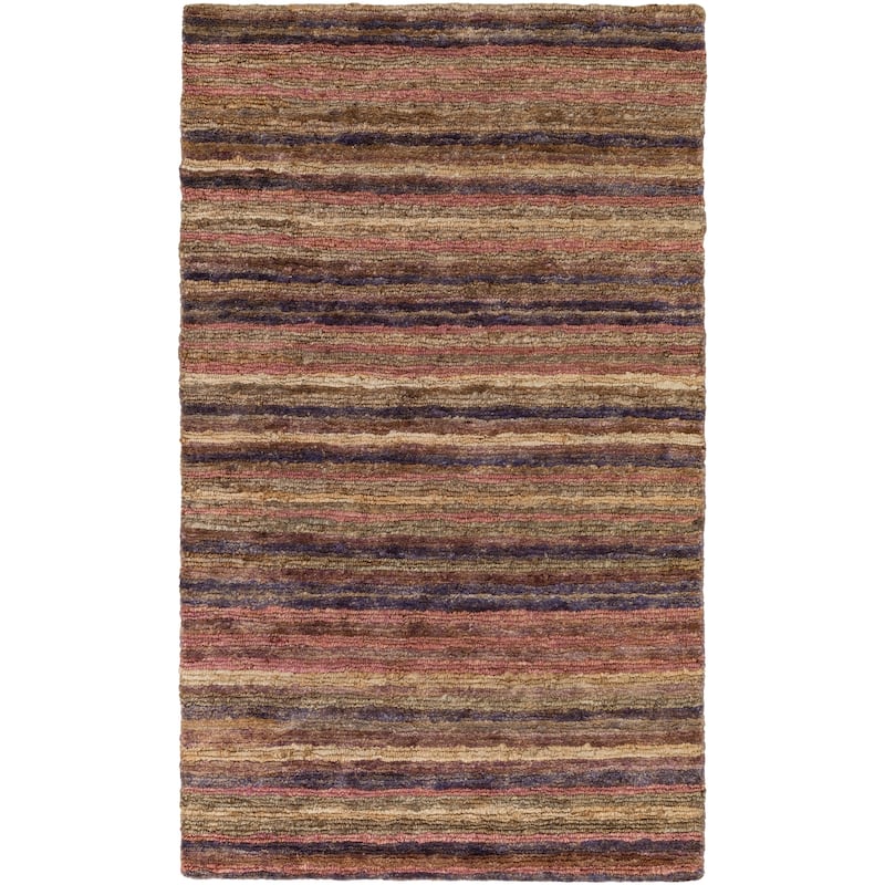 Hand-Woven Jeff Stripe Jute Area Rug