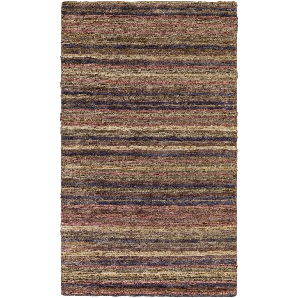 Hand-Woven Jeff Stripe Jute Area Rug