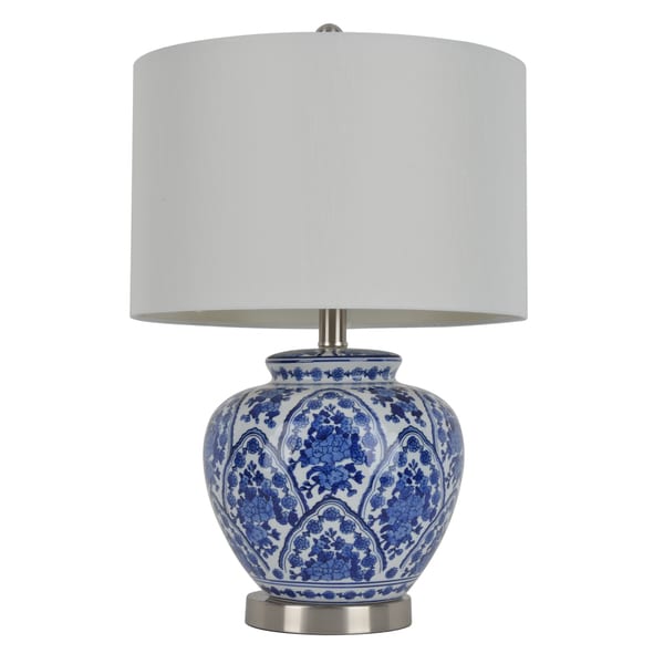 20 inch Classic Blue and White Porcelain Jar Lamp (China)