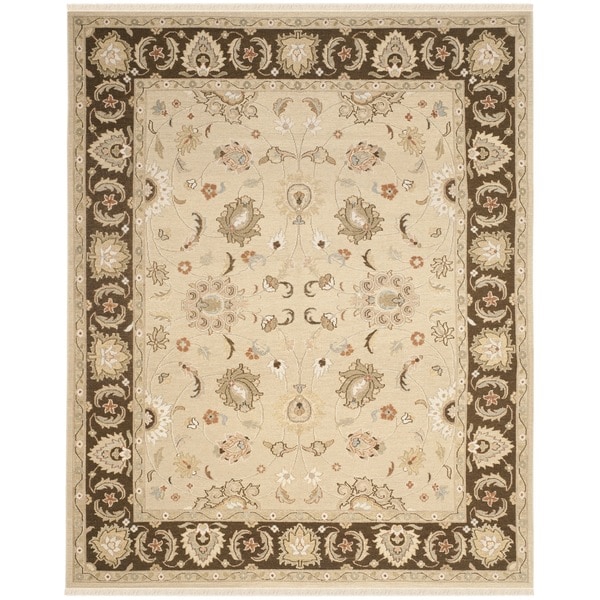 Safavieh Hand-woven Sumak Ivory/ Brown Wool Rug - 9' x 12'