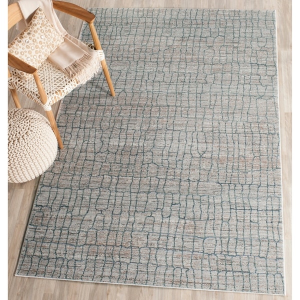 Safavieh Valencia Grey/ Multi Distressed Silky Polyester Rug - 8' x 10'