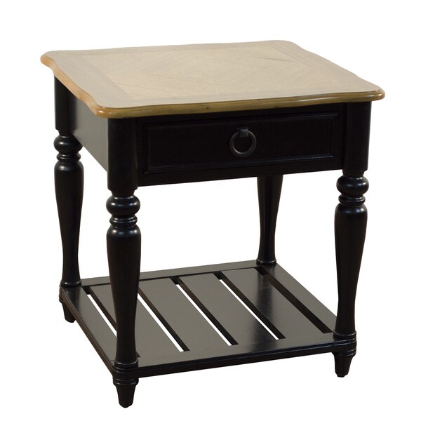 Aston Black And Oak End Table Free Shipping Today Aston Black And Oak End Table