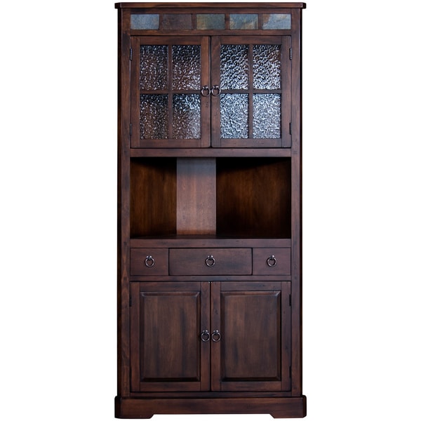 Shop Sunny Designs Santa Fe Dark Brown Corner China Cabinet