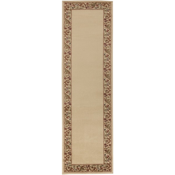 Meticulously Woven Wilbert Border Olefin Rug (22 x 76)