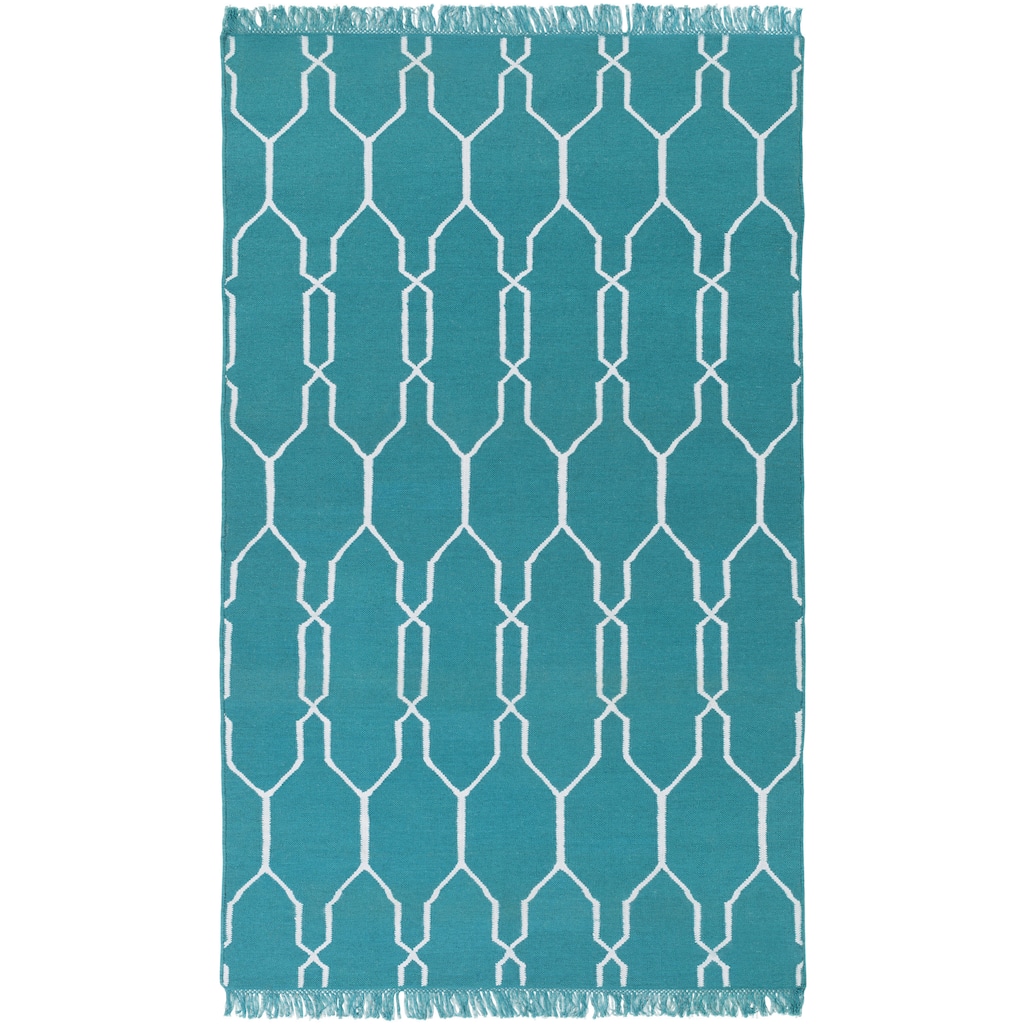 Hand-Woven Terrell Moroccan Trellis PET Area Rug
