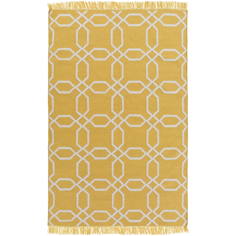 Hand-Woven Tiffany Geometric PET Area Rug