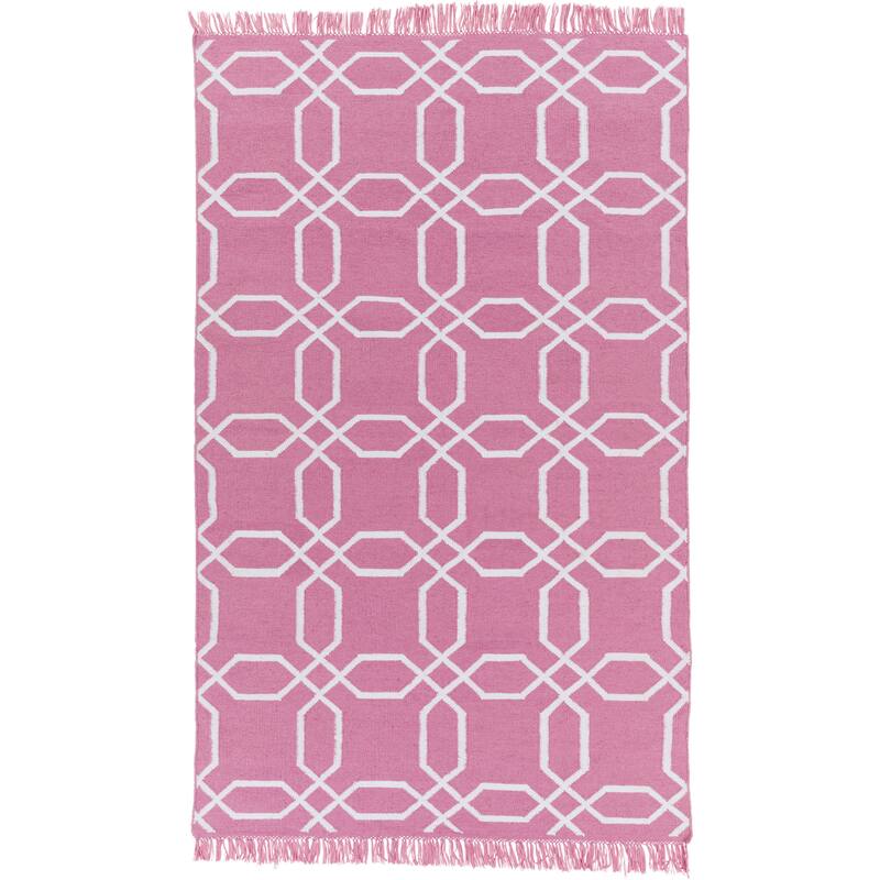 Hand-Woven Tiffany Geometric PET Area Rug