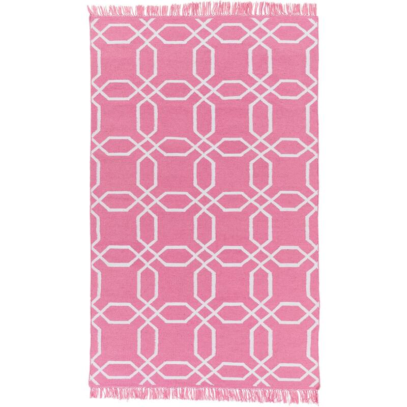 Hand-Woven Tiffany Geometric PET Area Rug