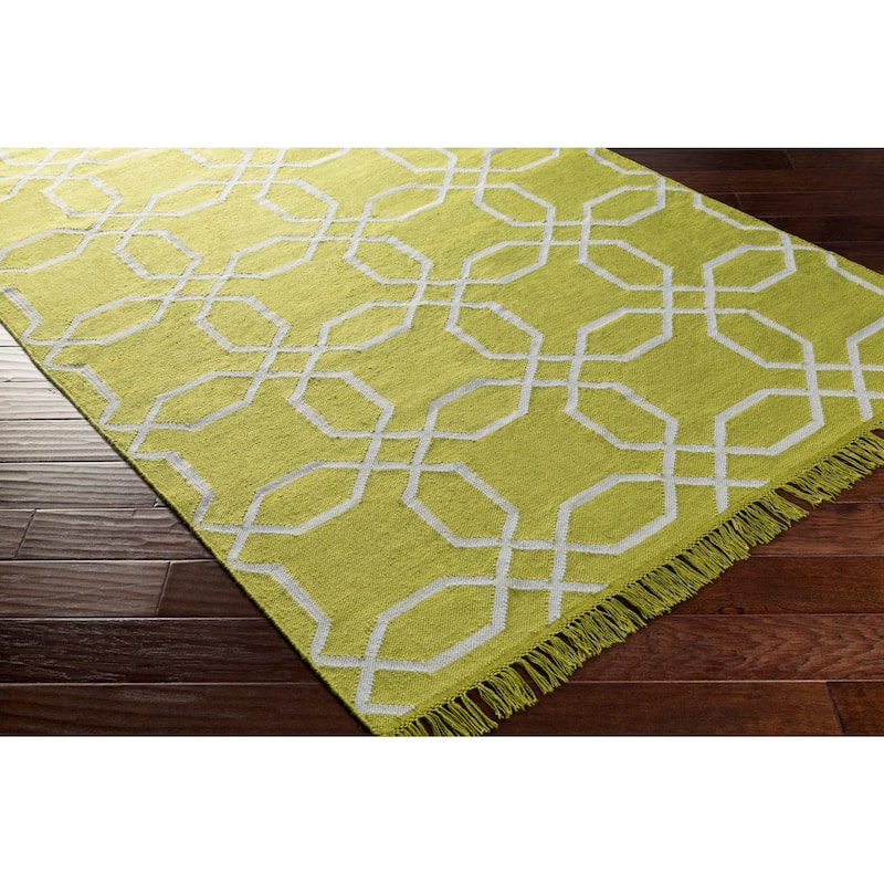 Hand-Woven Tiffany Geometric PET Area Rug