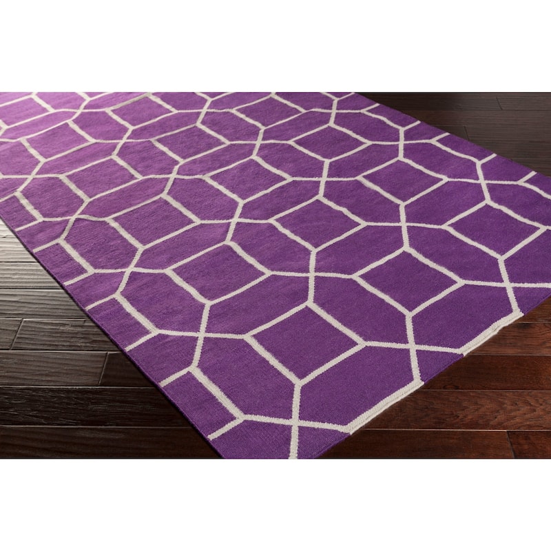 Hand-Woven Rodolfo Geometric PET Area Rug