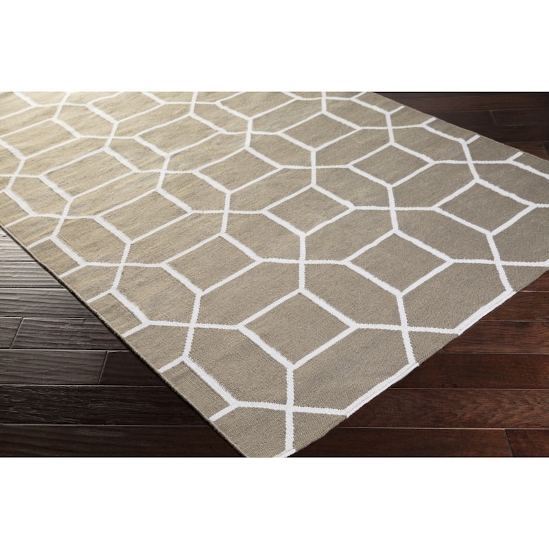 Hand-Woven Rodolfo Geometric PET Area Rug