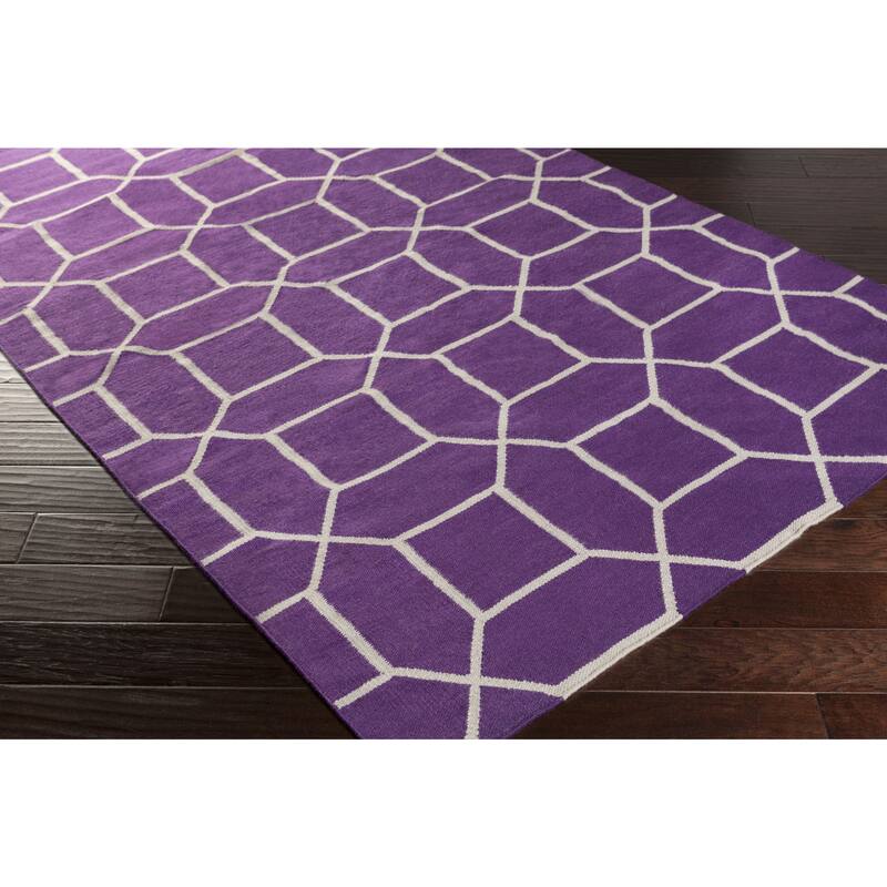 Hand-Woven Rodolfo Geometric PET Area Rug