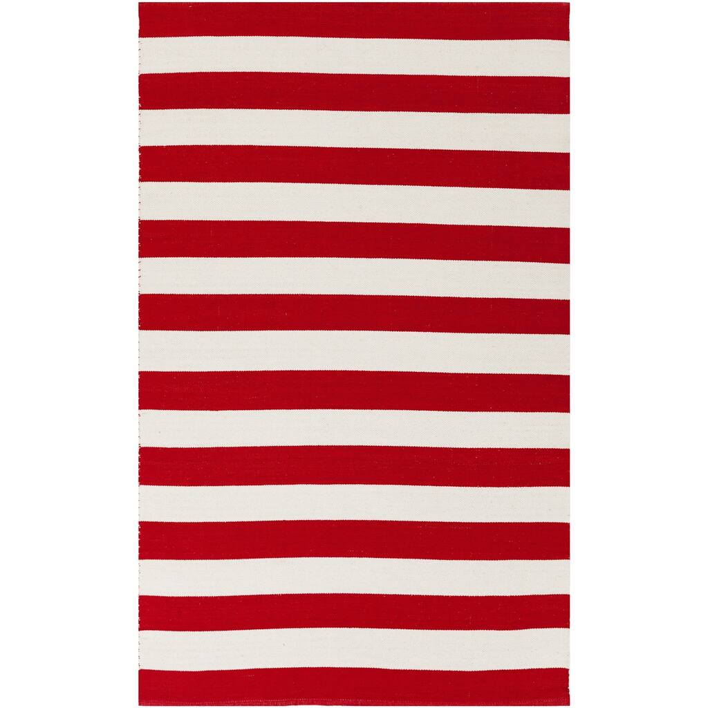 Hand-Woven Stacy Stripe Cotton Area Rug
