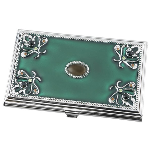 Shop Visol Turquoise Green Business Card Holder For Women Free Shipping Orders Over $45