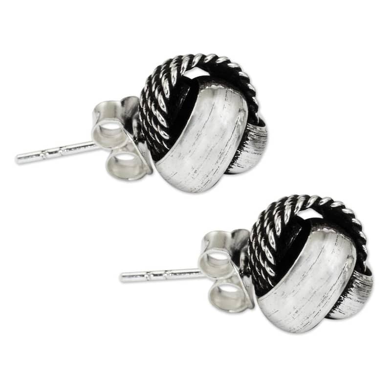 Sterling Silver Textures Earrings (Thailand)