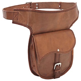 Sharo Hand-crafted Leather Hip Belt Bag - Overstock - 10056117