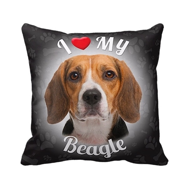 beagle face pillow