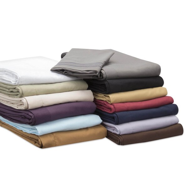 Cozzeque Collection Embroidered Premier 1800 Series Soft 4-piece Bed Sheet Set