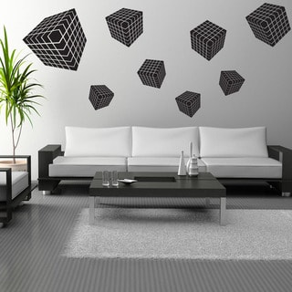 3D Cube Vinyl Wall Decal - Bed Bath & Beyond - 10057133