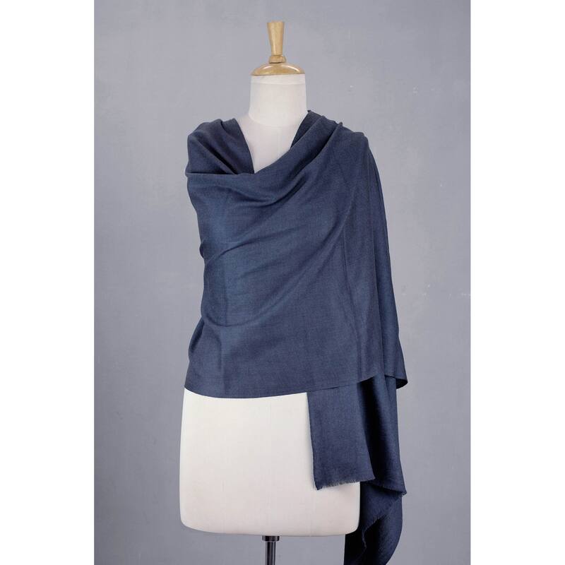 NOVICA Handmade Kashmiri Wool Ultra Light Wrap (India)