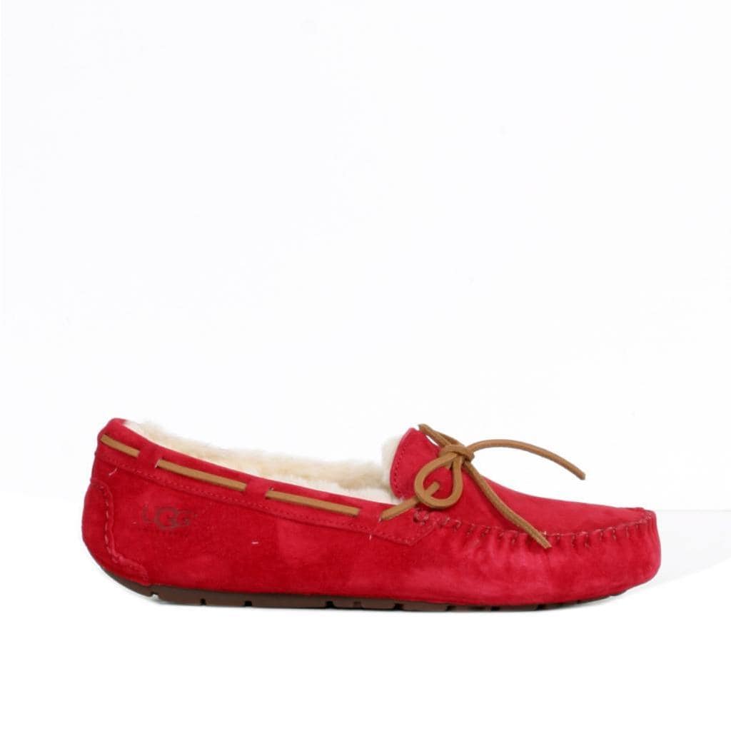 red ugg moccasins