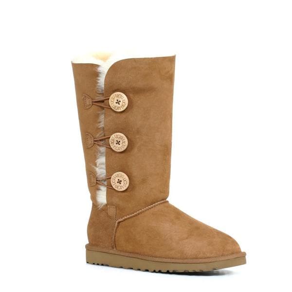 Shop Ugg Women's Bailey Button Triplet Chestnut Boots - Free Shipping ...