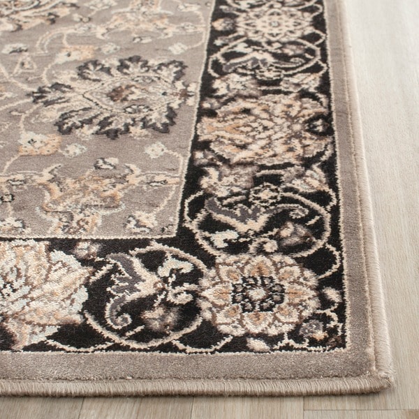 Safavieh Persian Garden Grey/ Black Viscose Rug (6'7 x 9'2)
