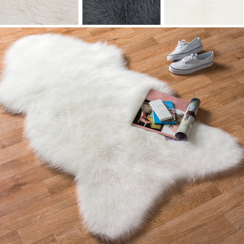 Alexander Home Asher Faux Fur Sheepskin Area Rug