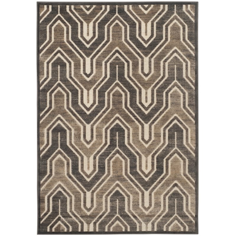 SAFAVIEH Paradise Kinneret Modern Viscose Rug - 8' x 11'2" - Soft Anthracite/Cream