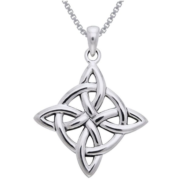 Sterling Silver One Sided Good Luck Items Necklace
