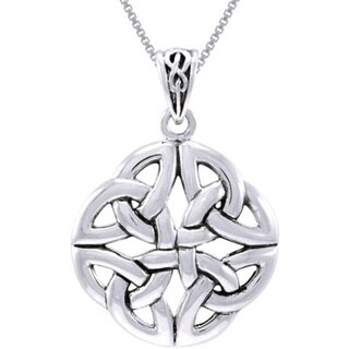 Sterling Silver Celtic Trinity Quadrata Necklace