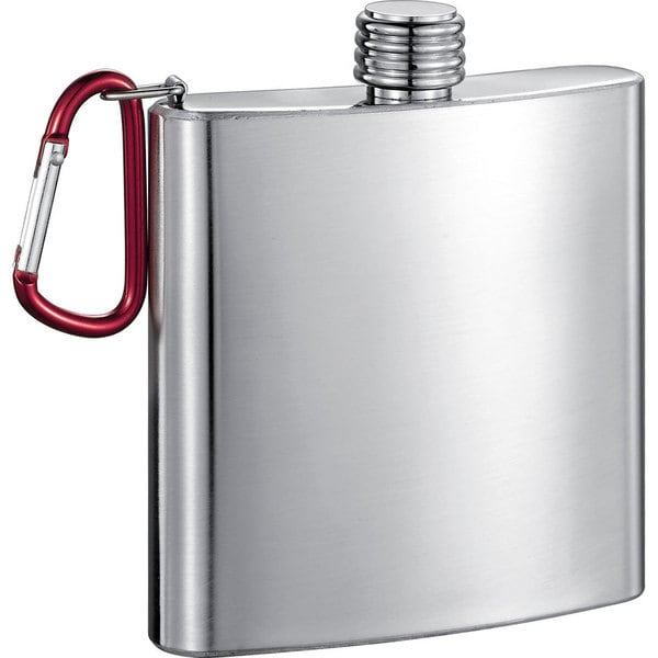 Visol Carabineer Stainless Steel 6 ounce Liquor Flask   17205366