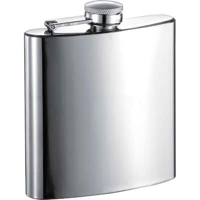 Visol Armandos Classic Polished Stainless Steel 6-ounce Liquor Flask