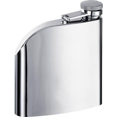 Visol Curve Stainless Steel 6-ounce Liquor Flask