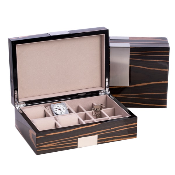 Bey Berk Richard High Lacquered Watch and Cufflink Box  