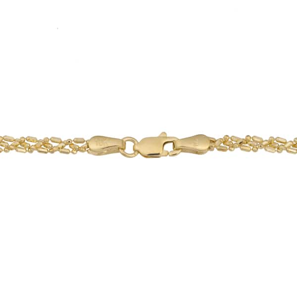 10k Yellow Gold Polished 2.7mm Figaro Link Chain Bracelet 7-30 