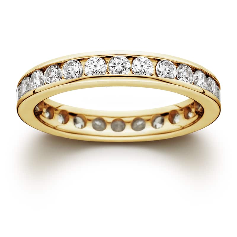 14k Yellow Gold 1 1/2ct TDW Channel-set Diamond Eternity Wedding Band - 4