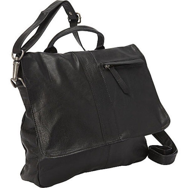 Shop Sharo Black Soft Leather Crossbody Handbag - Free Shipping Today - 0 - 10060493