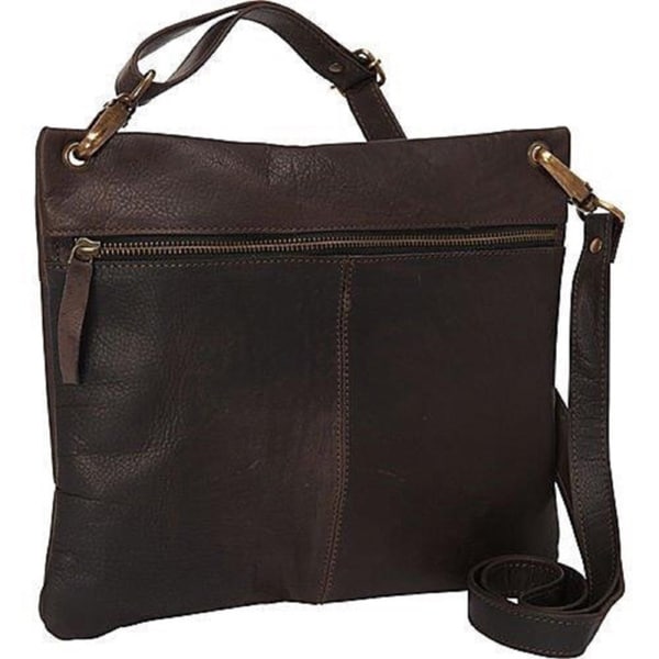 Shop Sharo Dark Brown Soft Leather Cross Body Bag - On Sale - Free Shipping Today - Overstock ...