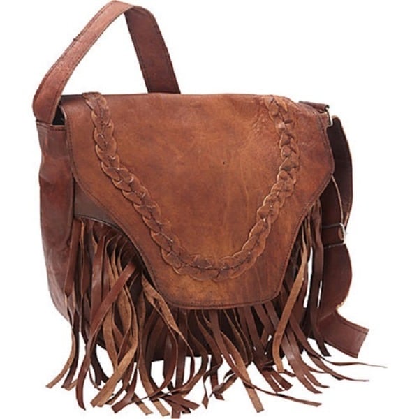 Shop Sharo Brown Leather Western Fringe Cross Body Bag - Free Shipping Today - www.lvbagssale.com ...