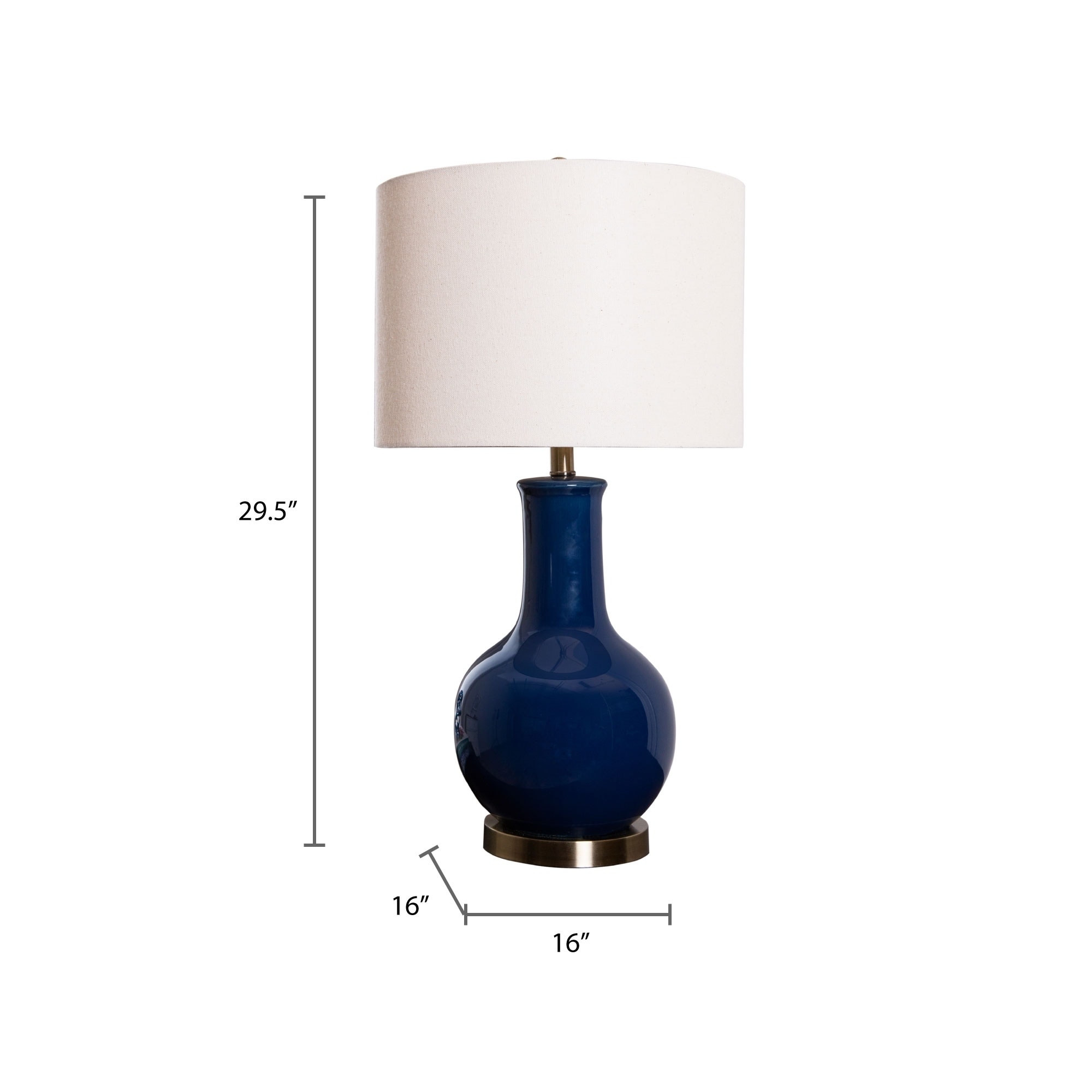 navy blue gourd lamp