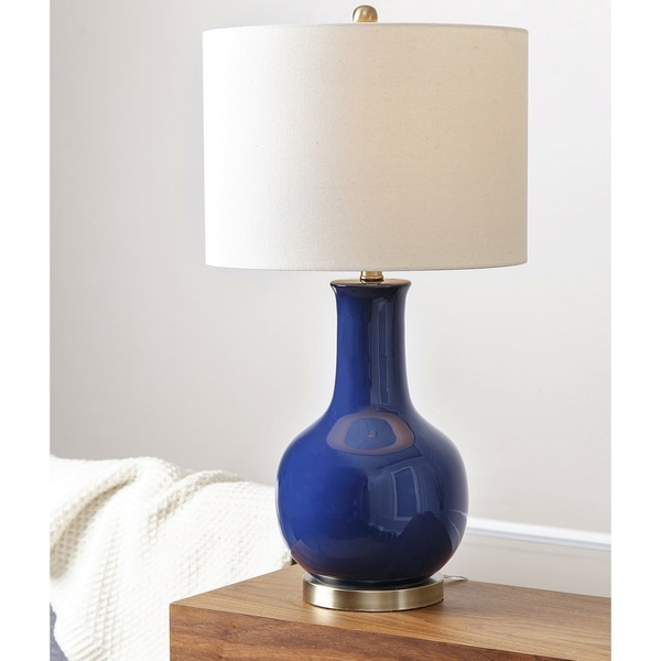 Abbyson Gourd Navy Blue Ceramic Table Lamp - Free Shipping Today - Overstock - 17206663