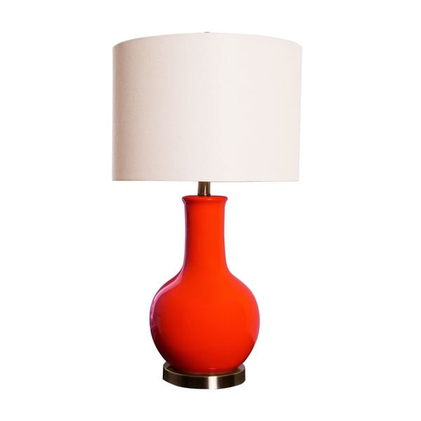 red table lamp