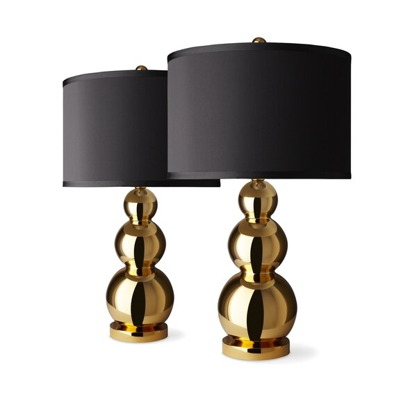 gold mercury glass table lamp