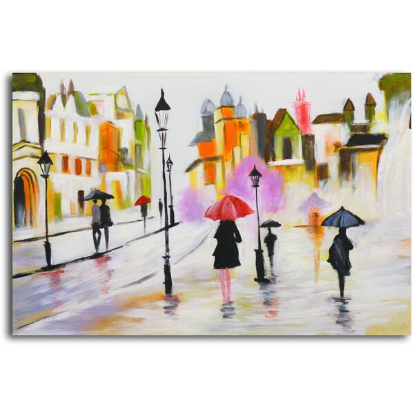 Shop A Walk In The Rain Original Painting On Canvas Set Of 2