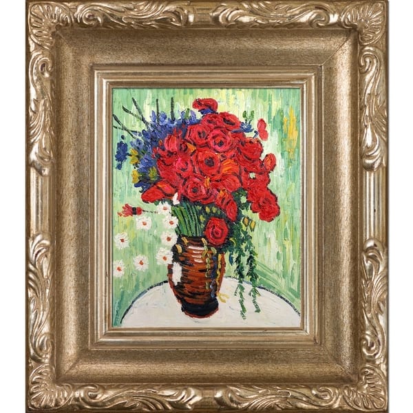 Shop Vincent Van Gogh Vase With Daisies And Poppies Hand Painted