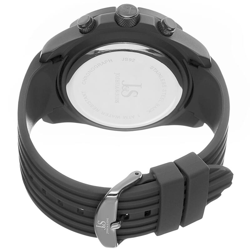 Joshua & Sons Quartz Chronograph Tachymeter Black Strap Watch