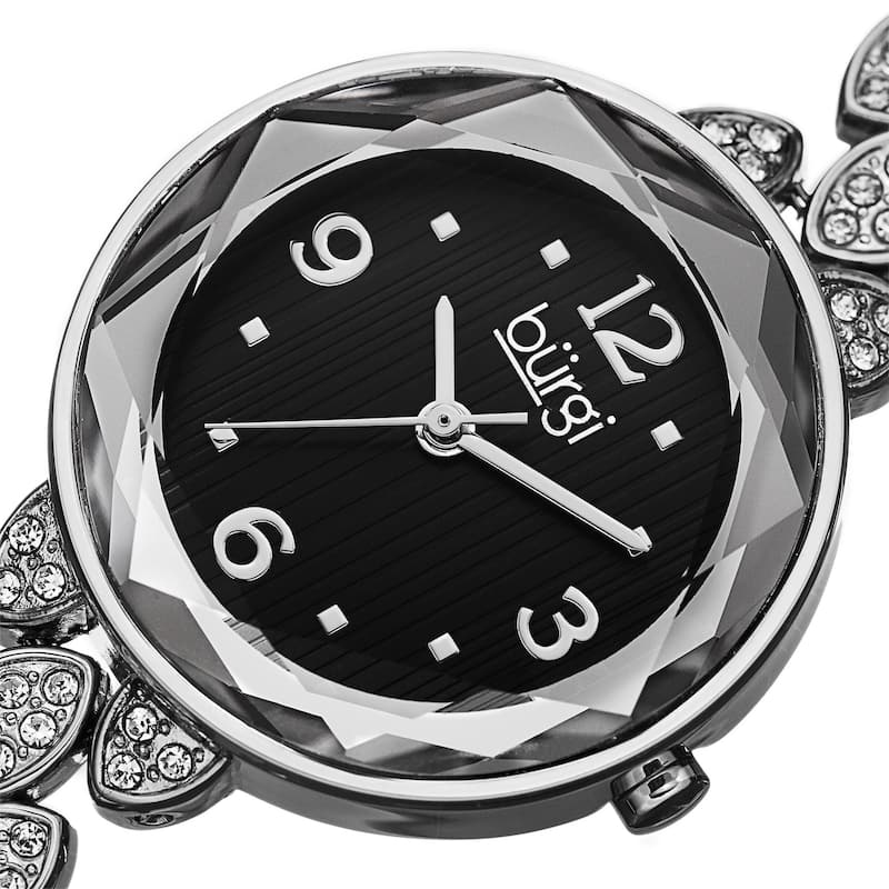 Burgi Women's Quartz Swarovski Crystals Alloy Bracelet Watch